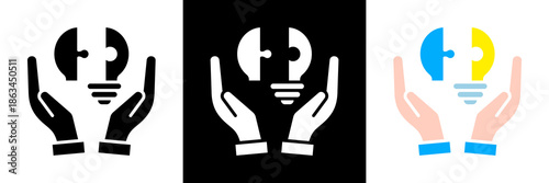 Problem Solving Icon Set Glyph vector Illustration 