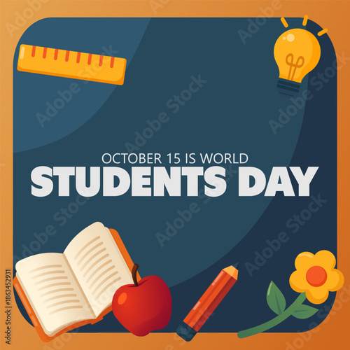 vector graphic of World Students Day ideal for World Students Day celebration