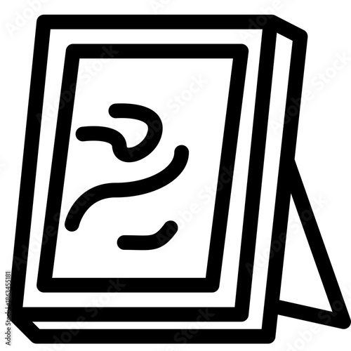 A minimalist illustration of a question mark on a card, viewed from a slight angle