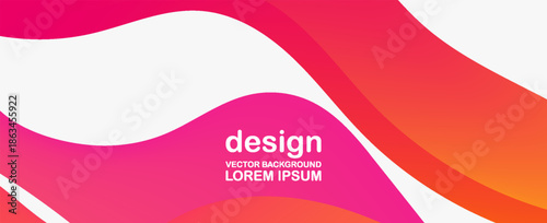 Quadro su tela Abstract Colorful Wave Background with Pink Magenta and Orange Gradient