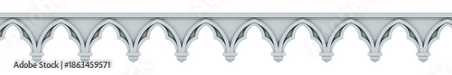 Gothic arches ornamental 3d pattern decoration