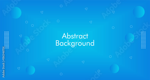 Abstract Blue Background with Geometric Shapes and Circles