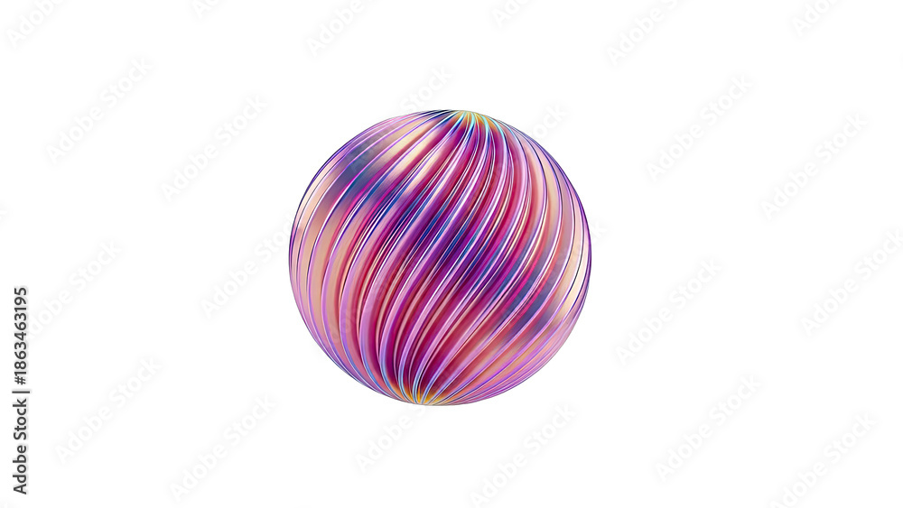 Fototapeta premium Iridescent Swirling Sphere