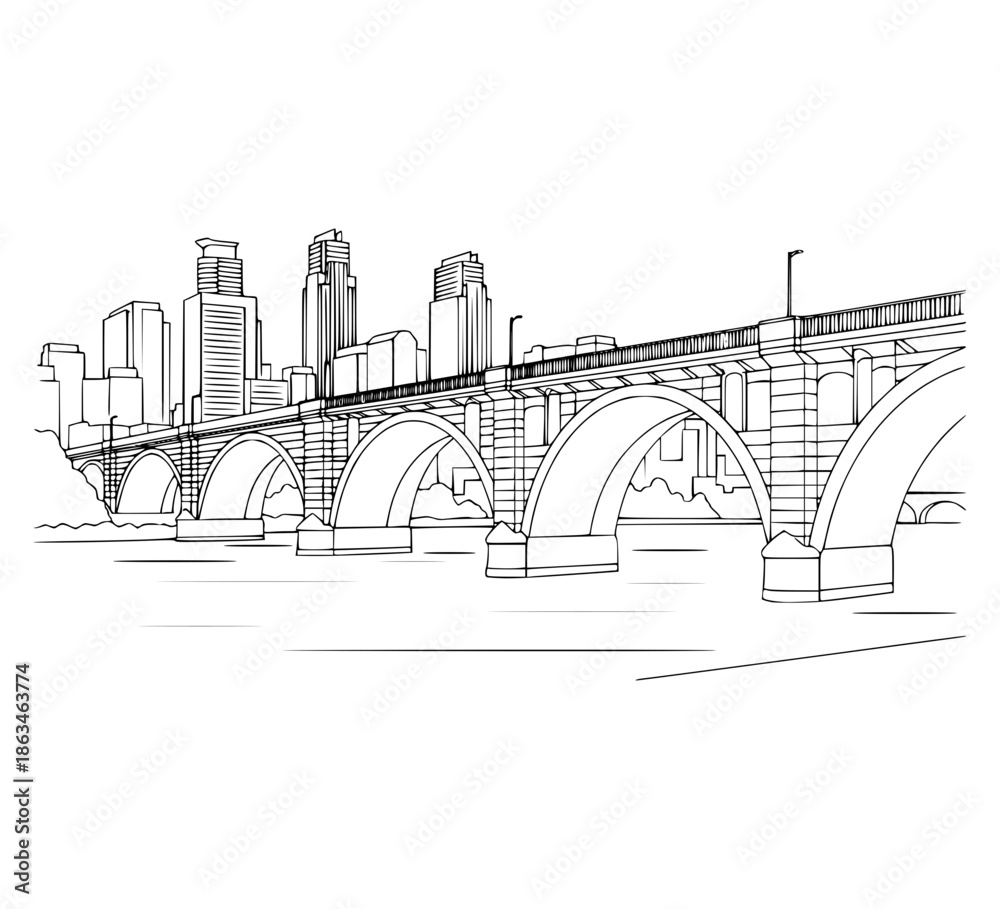 Obraz premium Minneapolis Stone Arch