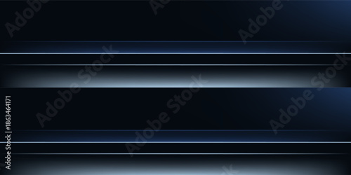 Empty Blue and Black studio background space for selling products, backdrop, wallpaper, background, text. Vector illustration. modern