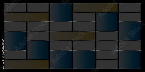 Futuristic transparent glass Bento Grid frames for website landing page. Digital banners UI templates design
