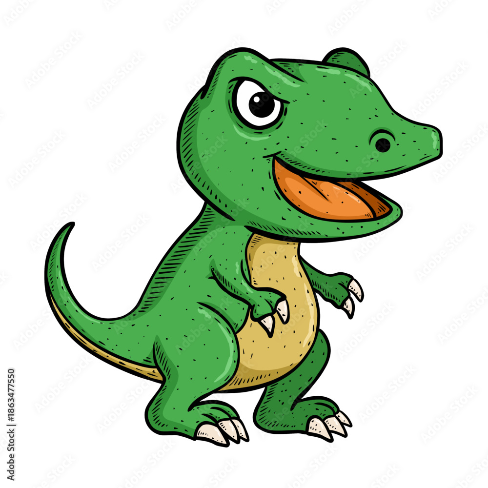 Fototapeta premium cartoon of cute dino