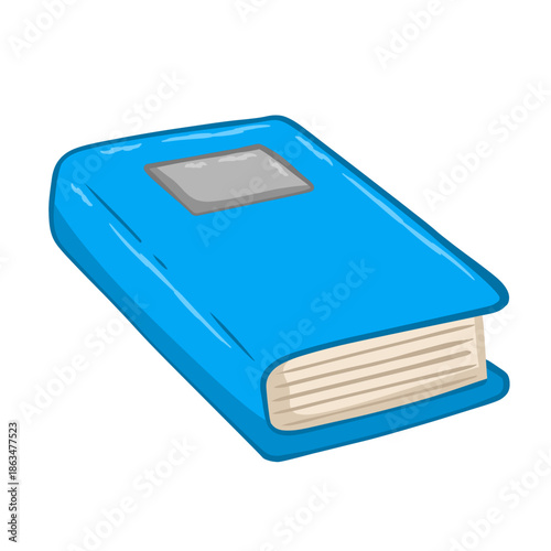 flat cartoon of book