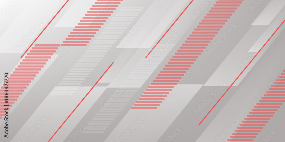 Obraz premium banner background gray and white abstract with line shape red and slash.trendy.vector eps 10.