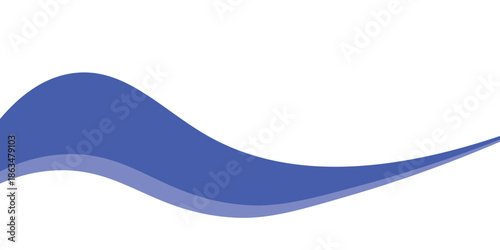 Blue footer separator, modern divider shape vector illustration
