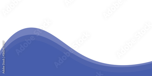 Blue footer separator, modern divider shape vector illustration