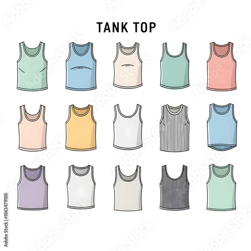 Casual Tank Top — Summer Fashion and Stylish Apparel Concept