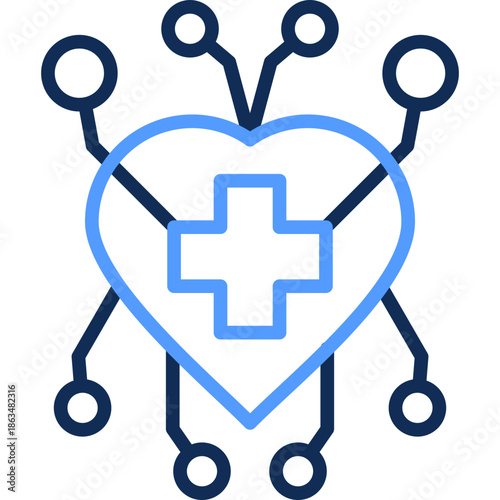 Medical Technology line color icon
