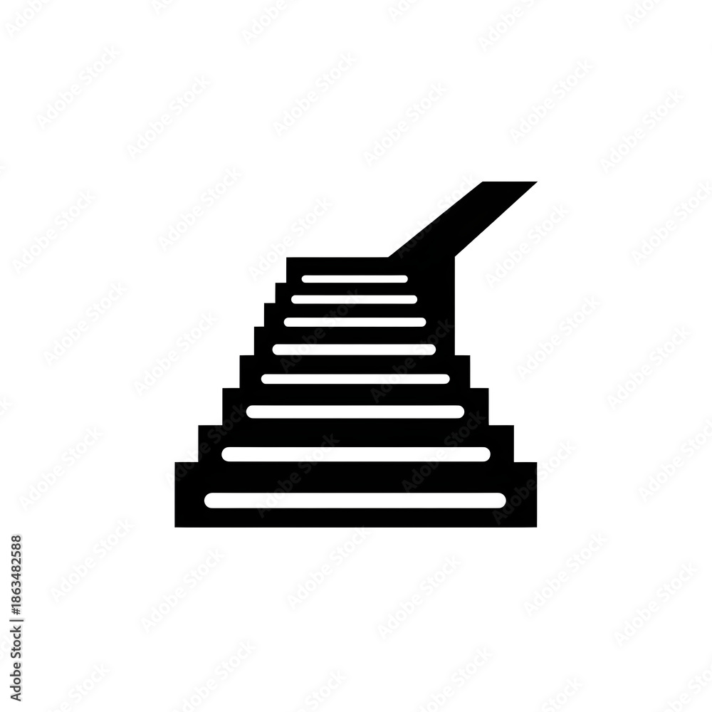 Obraz premium Minimalist stairs illustration