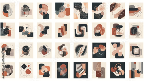 Vibrant abstract art collection for modern decor and design inspiration