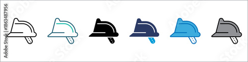 Hard Hat Single Icon Pack Multistyle