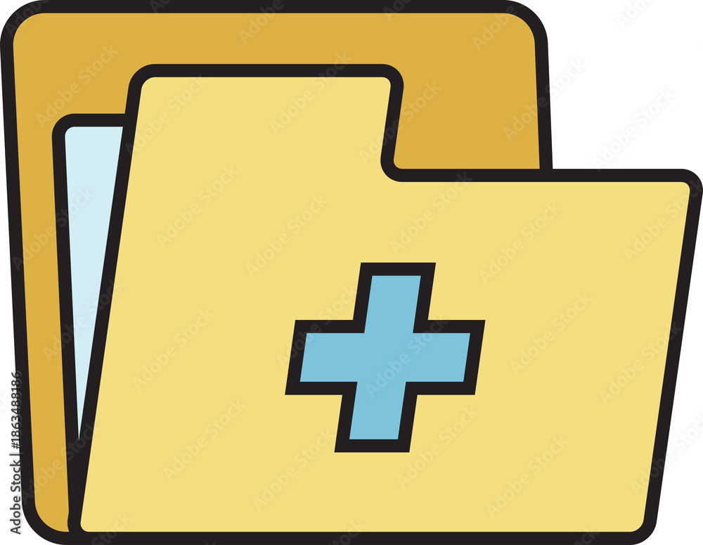 Fototapeta premium medical record folder icon 