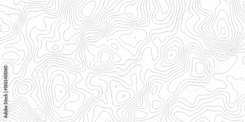 Seamless grid landscape white and gray area curve topography elevation map design. wave diagram contour stripe spiral composition discovery paper surface design.