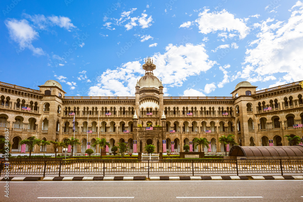 Fototapeta premium facade of Railway Administration Building located in kuala lumpur, malaysia