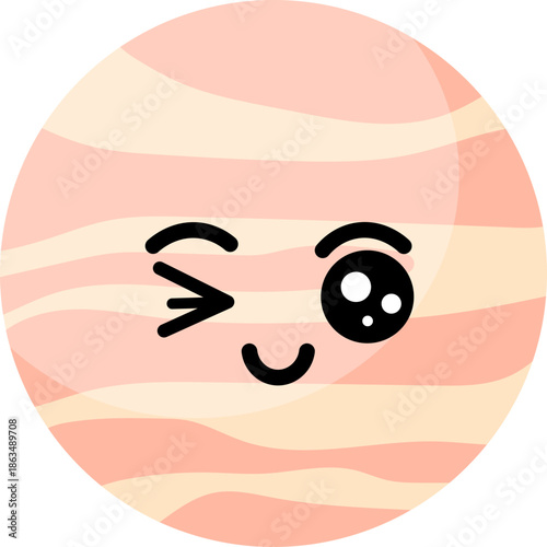 Cute Planet Character Illustration