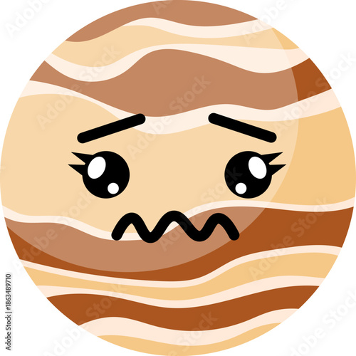 Cute Planet Character Illustration