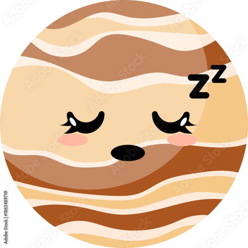 Cute Planet Character Illustration