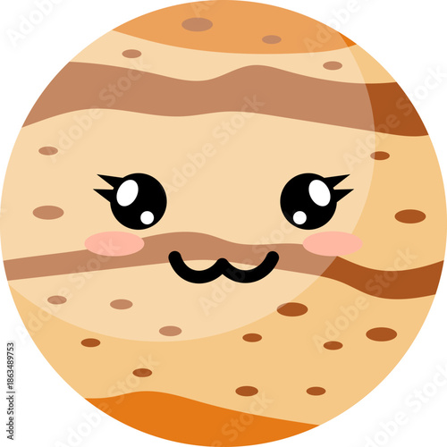 Cute Planet Character Illustration
