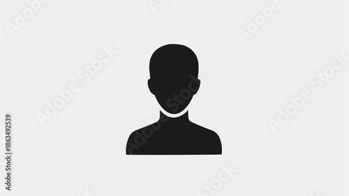 Silhouette of a persons head and shoulders icon.