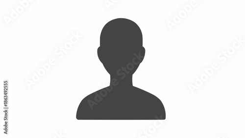 Silhouette of a persons head and shoulders.
