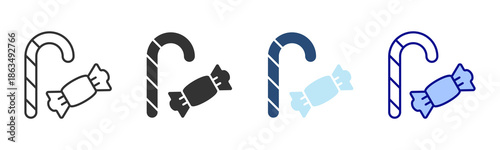 Candy Icon Set. Designed In Multi Style