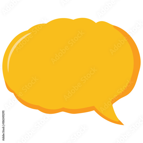 Glossy volumetric vector set of blank 3D speech bubbles message icons representing dialogue conversation and social media chat interface elements