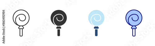 Lollipop Icon Set. Designed In Multi Style