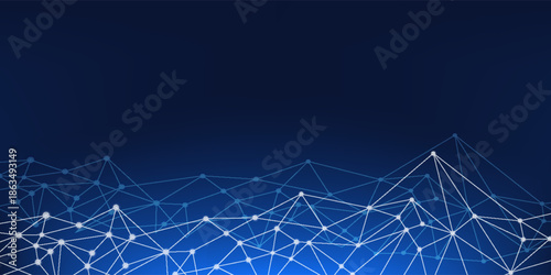 Abstract technology background with connecting lines. Global network connections, digital technology, and communication concepts.
