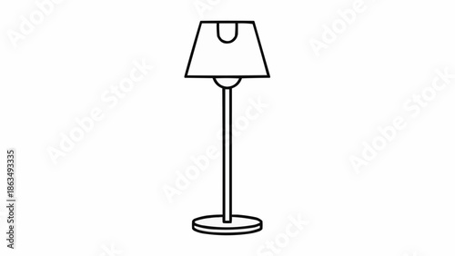 Modern floor lamp with a simple design and clean lines.