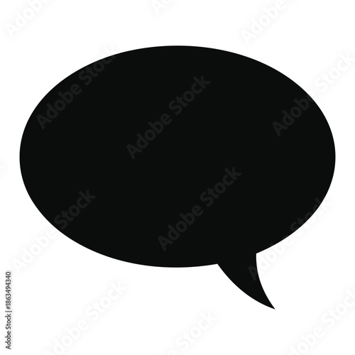 Black blank empty speech bubble icons vector set isolated on white. Graphic collection of thought clouds and dialog boxes template for chat communication message design and comic illustration element