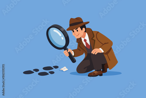 Detective Looking At Clues