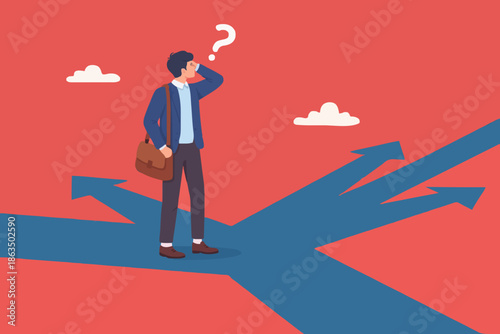 Person at a crossroads