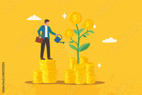 Growth and Money Concept