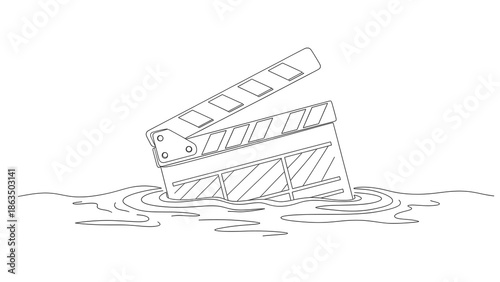 Sinking film clapboard in water