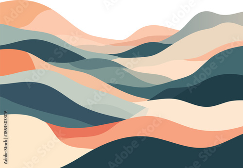 Abstract vector illustration featuring a wavy orange and yellow design with curved lines and light textures creating a modern summer concept backdrop for a banner or wallpaper template