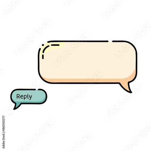 Speech bubbles for communication and feedback exchange