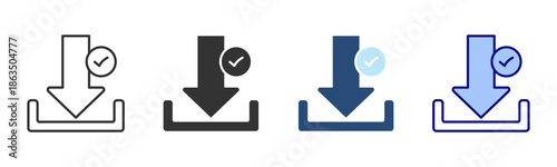 Download Confirm Icon Set. Designed In Multi Style
