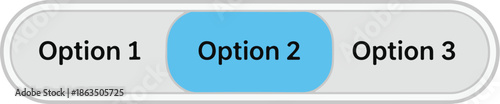 Interactive Button Bar with Option 2 Selected