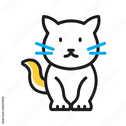 Schilderij op canvas Vector multi color icon for Cat