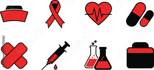 Medical symbols collection for healthcare and medical services