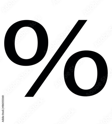 Percent icon with clean and modern design. Represents discount, percentage, rate, statistics, and finance concept. Ideal for pricing, sale, analytics, UI UX, app, web design, and infographic elements.