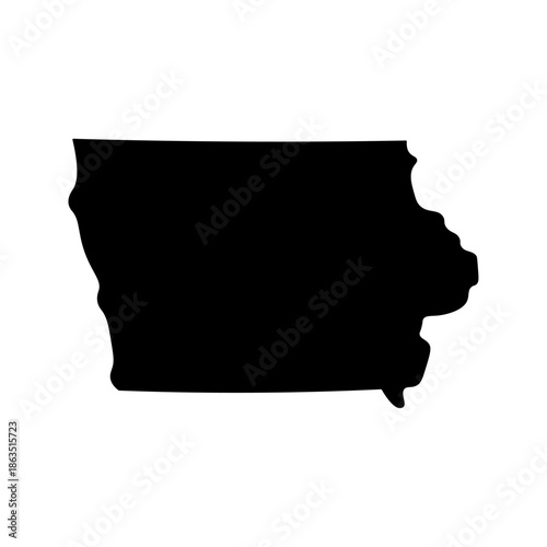 Iowa state map silhouette