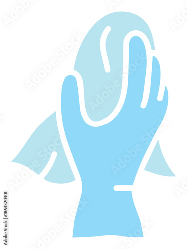 Gloved Hand Wiping Surface