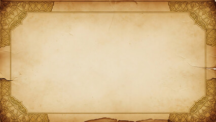 Vintage paper background with ornate border design
