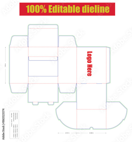 Tuck top gravity feed box dieline,Editable Sleeve match box style dieline template , ,packaging dieline